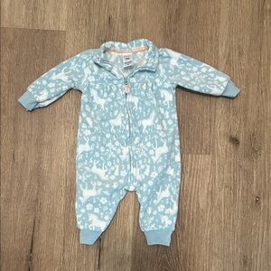 Carter's Baby Light Blue Unicorn Pattern